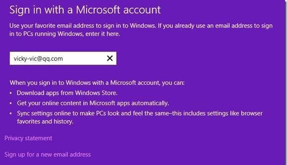 Windows 8系统如何更换微软账户