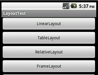 Android 五种布局模式