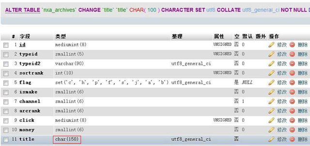 修改数据库dede_archives字段