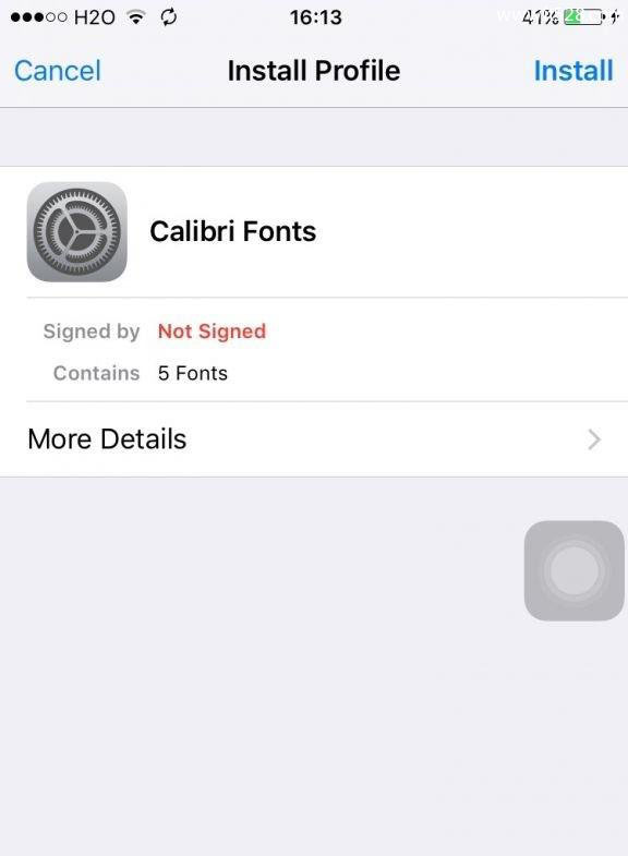 iOS 9不越狱免费安装更换字体图文教程