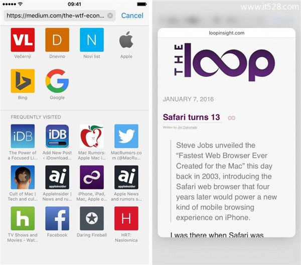 iPhone 6s的3D Touch在Safari内的八个应用