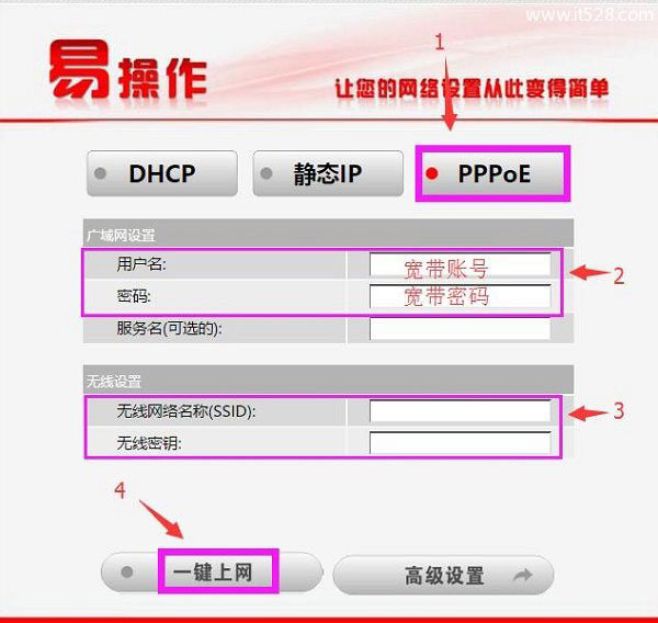 192.168.68.1路由器PPPoE拨号上网设置