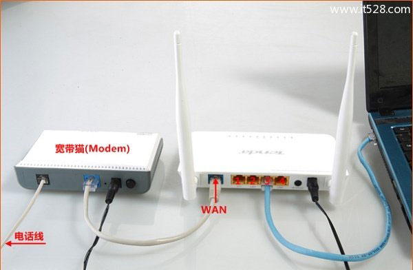 宽带猫连接无线路由器设置上网的方法