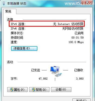 本地连接ipv4无网络访问权限如何解决？