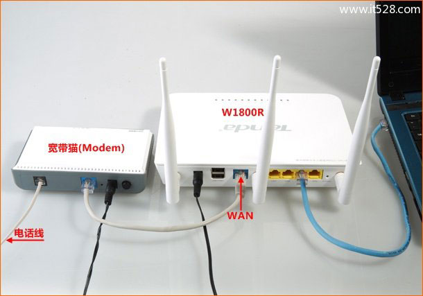 腾达(Tenda)W1800R无线路由器设置上网