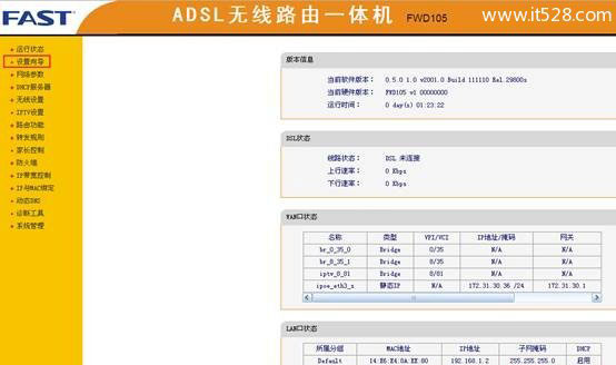 迅捷(Fast)FWD105路由器ADSL路由模式设置上网