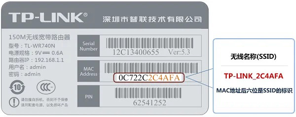 路由器默认wifi名称是什么?